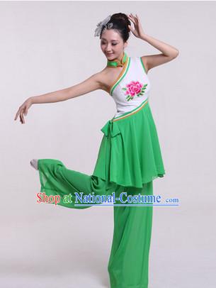 Enchanting Effect Traditional Folk Dancing Costume and Headwear Complete Set for Girls