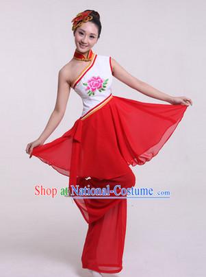 Enchanting Effect Traditional Folk Dancing Costume and Headwear Complete Set for Women