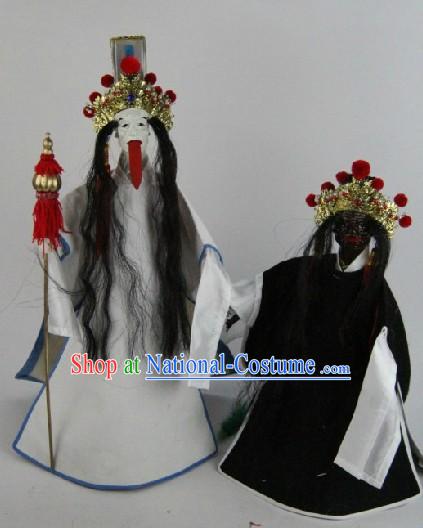 Traditional Handmade Nether World Deities Glove Puppets Hand Marionette Puppets