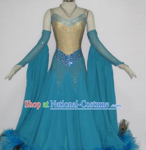 Special Custom Taiored Recital and Competition Feather Modern Dance Costumes