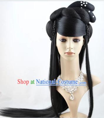 Ancient Traditional Chinese Long Black Wig for Women