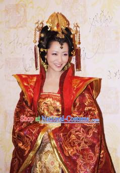 Ancient Chinese Imperial Palace Royal Empress Headpiece and Wig