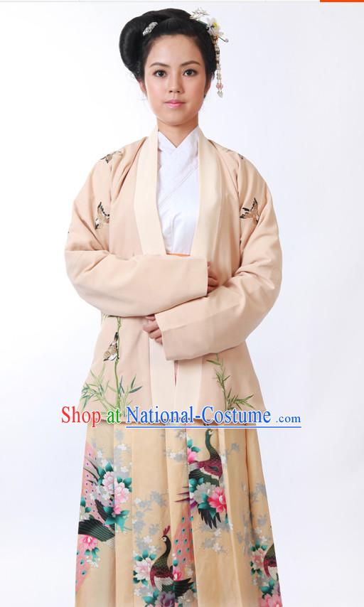 Peacock Hanfu Dress for Women