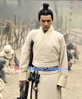 Traditional Chinese White Hanfu Clothing for Men