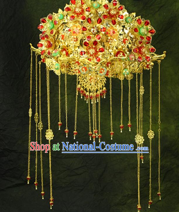 Ancient Chinese Wedding Headpieces Phioenix Hat