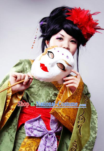 Ancient Chinese Japanese Geisha Halloween Costumes for Men