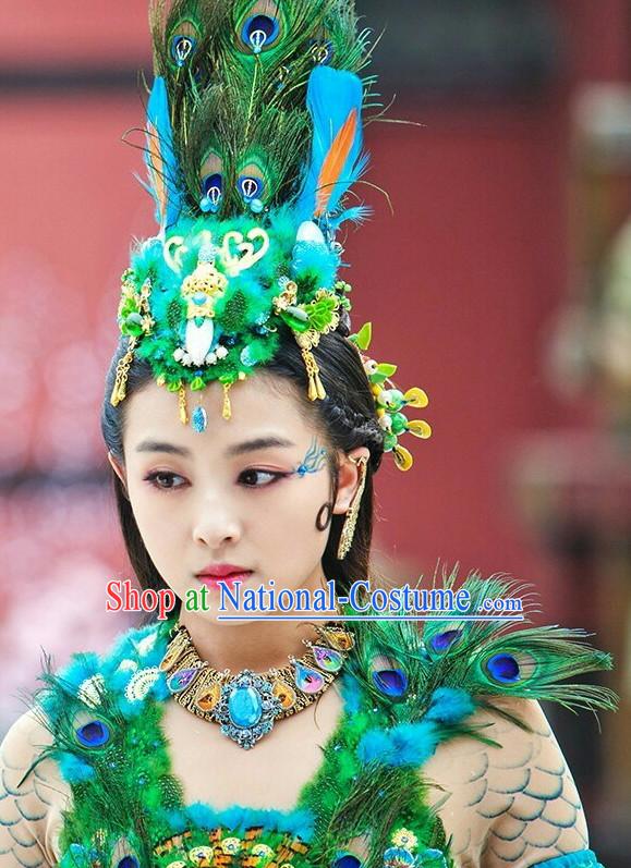 Ancient Chinese Peacock Queen Hair Jewelry