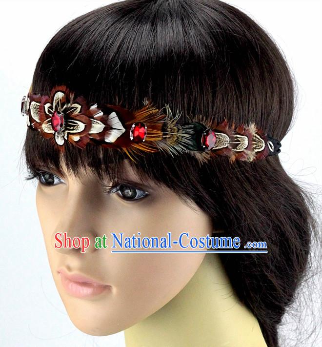 Handmade Chinese Feather Hair Accessories