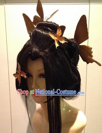 Japanese Halloween Costumes Butterfly Wigs and Hair Accessories