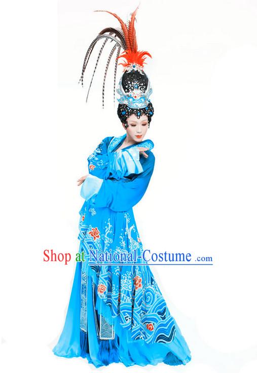 Stage Performance Ancient Chinese Queen Costumes and Hair Accessories