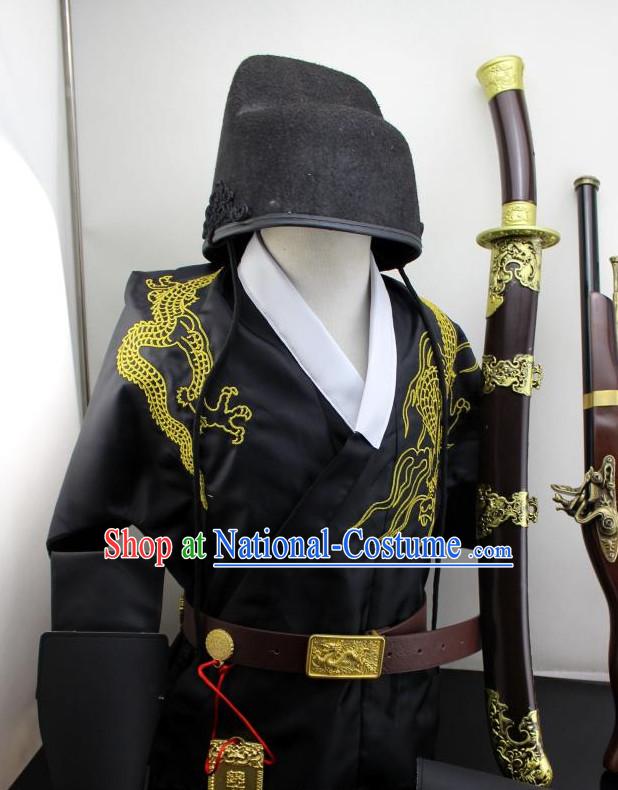 Ming Dynasty Dragon Robe and Hat for Men