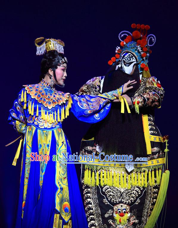 Ancient Chinese Palace Yu Ji and Emperor Opera Stage Queen Dance Costumes