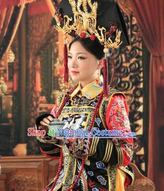 Asian Chinese Qing Empress Halloween Costume Cosplay Costumes Superhero Costumes Complete Set