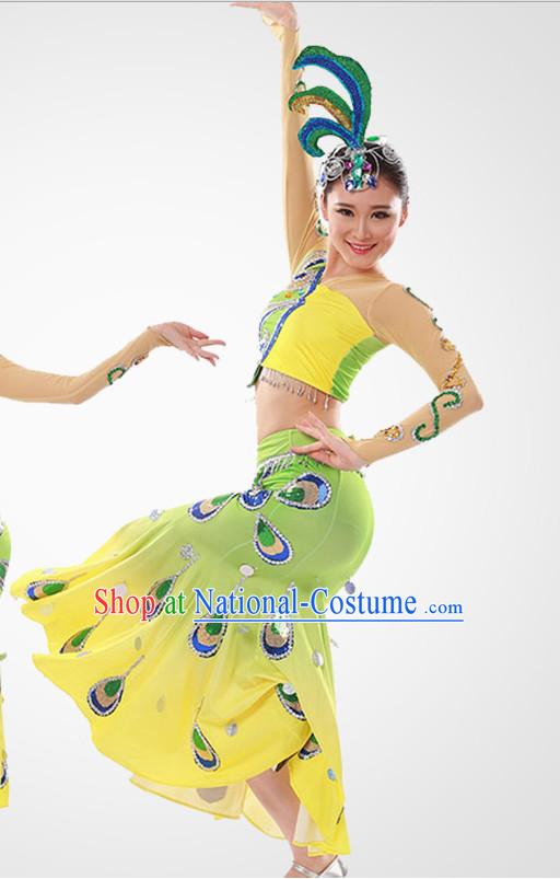 Chinese Peacock Dance Costume Wholesale Clothing Discount Dance Costumes Dancewear Supply