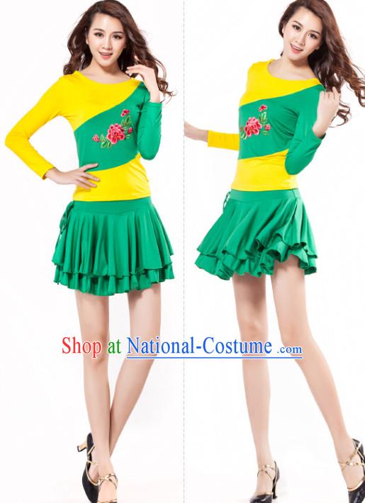 Asia Chinese Festival Parade Folk Stage Dance Costume and Headpieces for Women