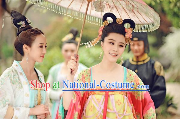 Chinese Tang Dynasty Emperor s Consort Hair Accessories Fascinator Headpieces Hair Sticks Hairpins Hair Clips Hair Ornaments for Women