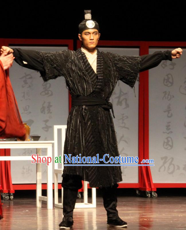Song Dynasty Wu Song Water Margin Superhero Costume Costumes Dresses Clothing Clothes Garment Outfits Suits Complete Set for Men