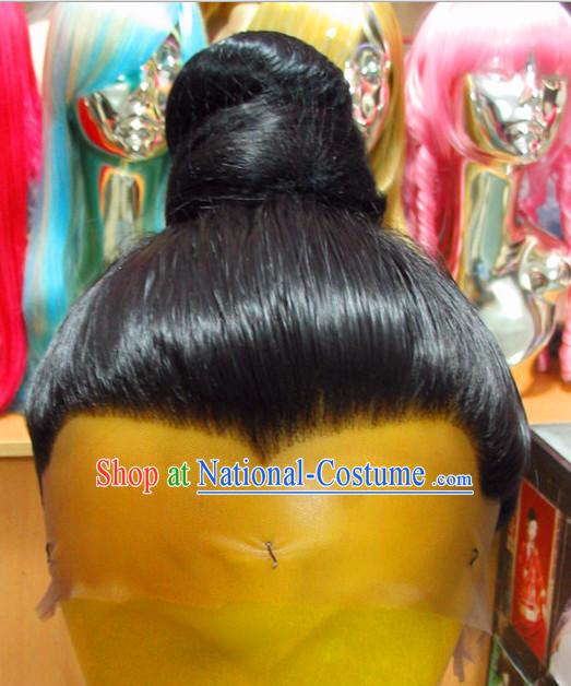 Ancient Chinese Han Dynasty Style Black Wigs for Men