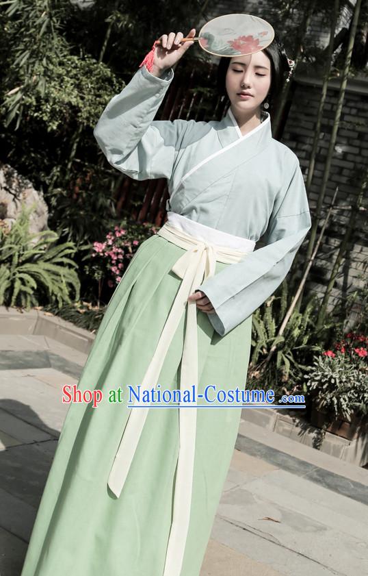 Chinese Costume Chinese Costumes Hanfu Han Dynasty Ancient China Scholar Clothing Dress Garment Suits Clothes Complete Set for Women