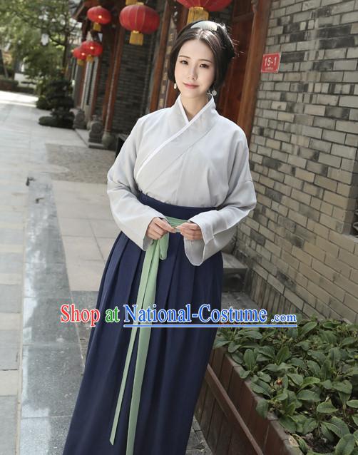 Chinese Costume Chinese Costumes Hanfu Han Dynasty Ancient China Scholar Clothing Dresses Garment Suits Clothes Complete Set for Women