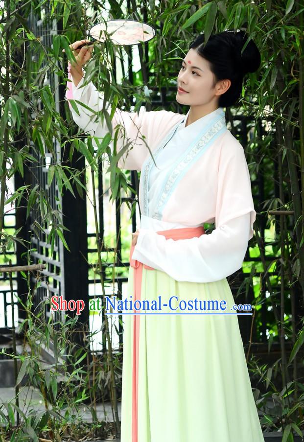 Chinese Costume Chinese Costumes Hanfu Han Dynasty Ancient China Scholar Clothing Dresses Garment Suits Clothes Complete Set for Women