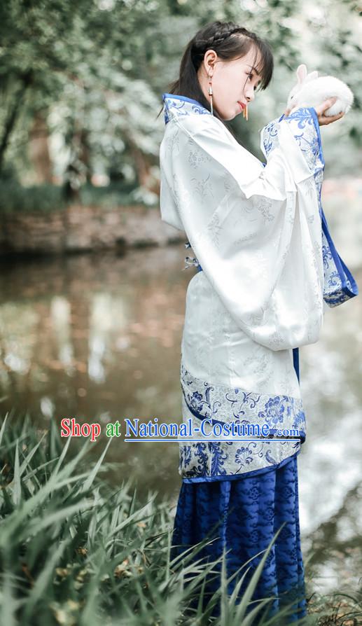 Chinese Costume Chinese Costumes Hanfu Han Dynasty Ancient China Scholar Clothing Dresses Garment Suits Clothes Complete Set for Women