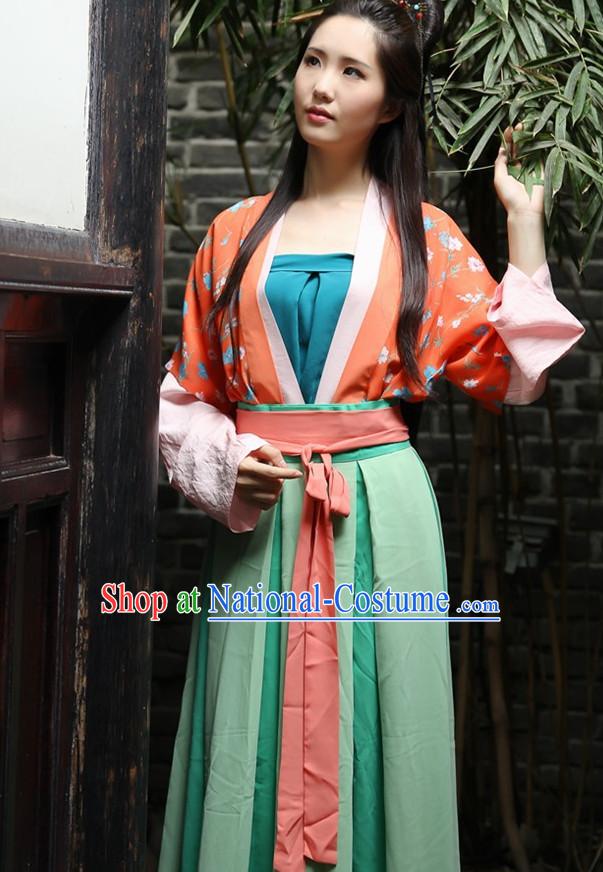 Chinese Costume Chinese Costumes Hanfu Han Dynasty Ancient China Scholar Clothing Dresses Garment Suits Clothes Complete Set for Women