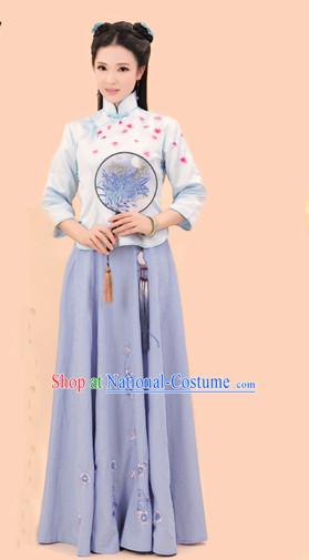 Chinese Minguo Period Female Wedding Costume Ancient China Costumes Han Fu Dress Wear Outfits Suits Clothing for Women