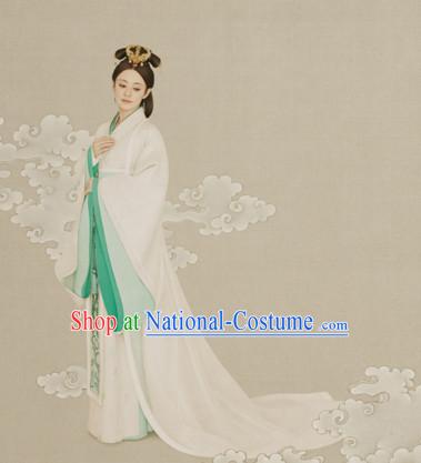 Chinese Han Dynasty Clothing National Costumes for Women