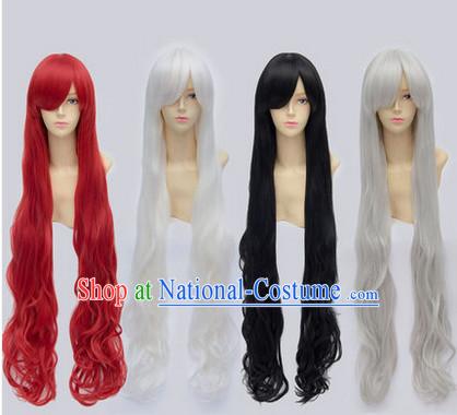 Ancient Asian Chinese Japenese Korean Knight Cosplay Long Wigs Classic Lace Front Toupee Hair Extensions Wig