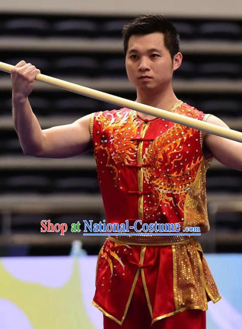 Top Wushu Competition Suits Tourament Qigong Kung Fu Training Karate Clothes Shaolin Outfit Martial Arts Uniform for Men Women Girls Boys Kids Adults