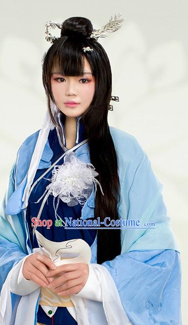 Chinese Costume Ancient China Dress Classic Garment Suits Swordswoman Superheroine Cosplay Clothes Clothing Complete Set for Women