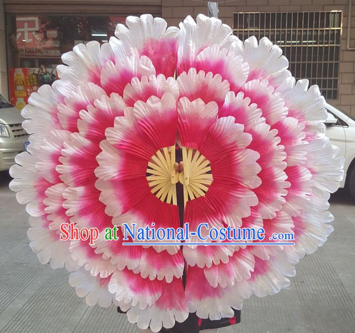 Traditional Large Peony Flower Dance Hands Fan Hand Fan Stage Performance Parade Korean Japanese Chinese Fan