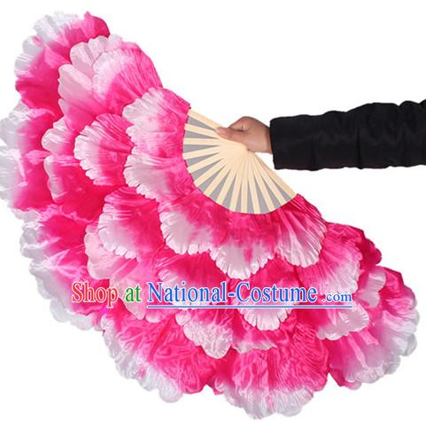 Traditional Pink Peony Flower Dance Hands Fan Hand Fan Stage Performance Parade Korean Japanese Chinese Fan