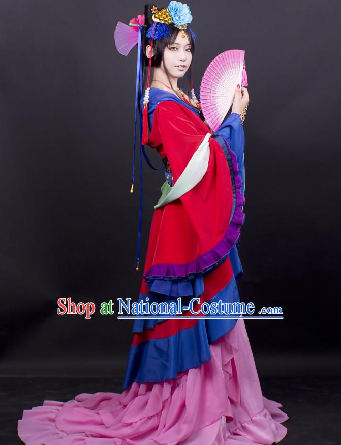 Chinese Classical Fairy Costume Garment Dress Costumes Dress Adults Cosplay Japanese Korean Asian King Clothing for Women