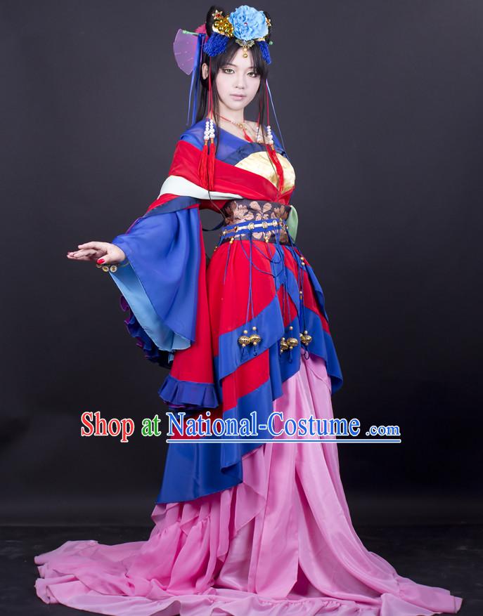 Chinese Classic Hanfu Garment Dress Costumes Japanese Korean Asian King Clothing Costume Dress Adults Cosplay