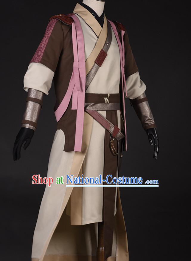 Chinese Ancient Swordman Costume Garment Dress Costumes Dress Adults Cosplay Japanese Korean Asian King Clothing for Men