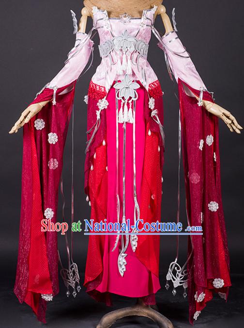 Chinese Classical Fairy Costume Garment Dress Costumes Dress Adults Cosplay Japanese Korean Asian King Clothing for Women