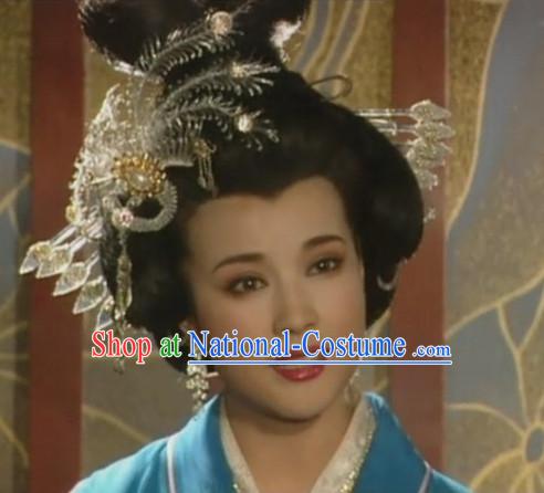 Ancient Chinese Tang Dynasty Imperial Palace Empress Wig and Hair Accessories