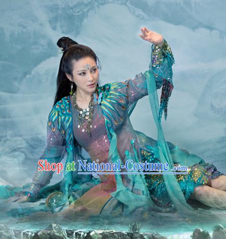 Asian Traditional Carnival Peacock Queen Costumes for Women