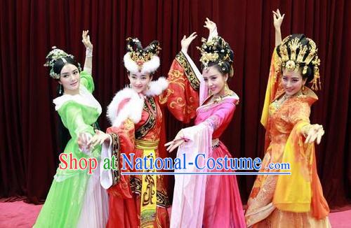 Chinese Ancient Four Beauties Costumes and Hair Jewelry Complete Sets