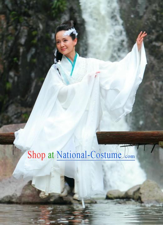 Chinese Classical Dancing Costume and Hair Accessories for Women or Girls