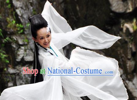 Chinese Classical Dancing Costume and Hair Accessories for Women or Girls