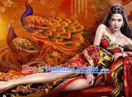 Asian Sexy Queen Carnival Costumes and Hair Accessories