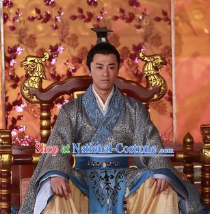 China Ancient Emperor Robe and Coronet for Men