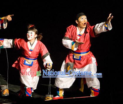 Korean Ancient Stage Performance Clown Dance Costumes