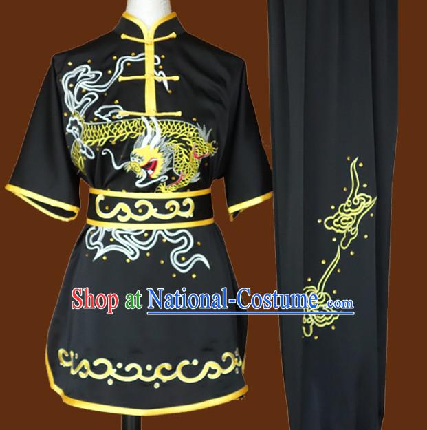 Top Dragon Embroidery Martial Arts Competition Clothes Complete Set