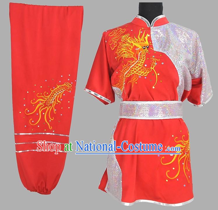 Phoenix Embroidery Wing Chun Martial Arts Uniforms for Adults or Kids