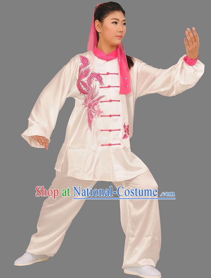 Phoenix Embroidery Wing Chun Martial Arts Uniforms for Adults or Kids