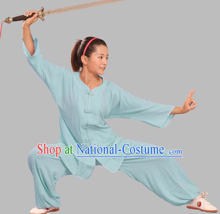 Summer Wear Tencel Kung Fu Uniform Complete Set for Adults or Kids